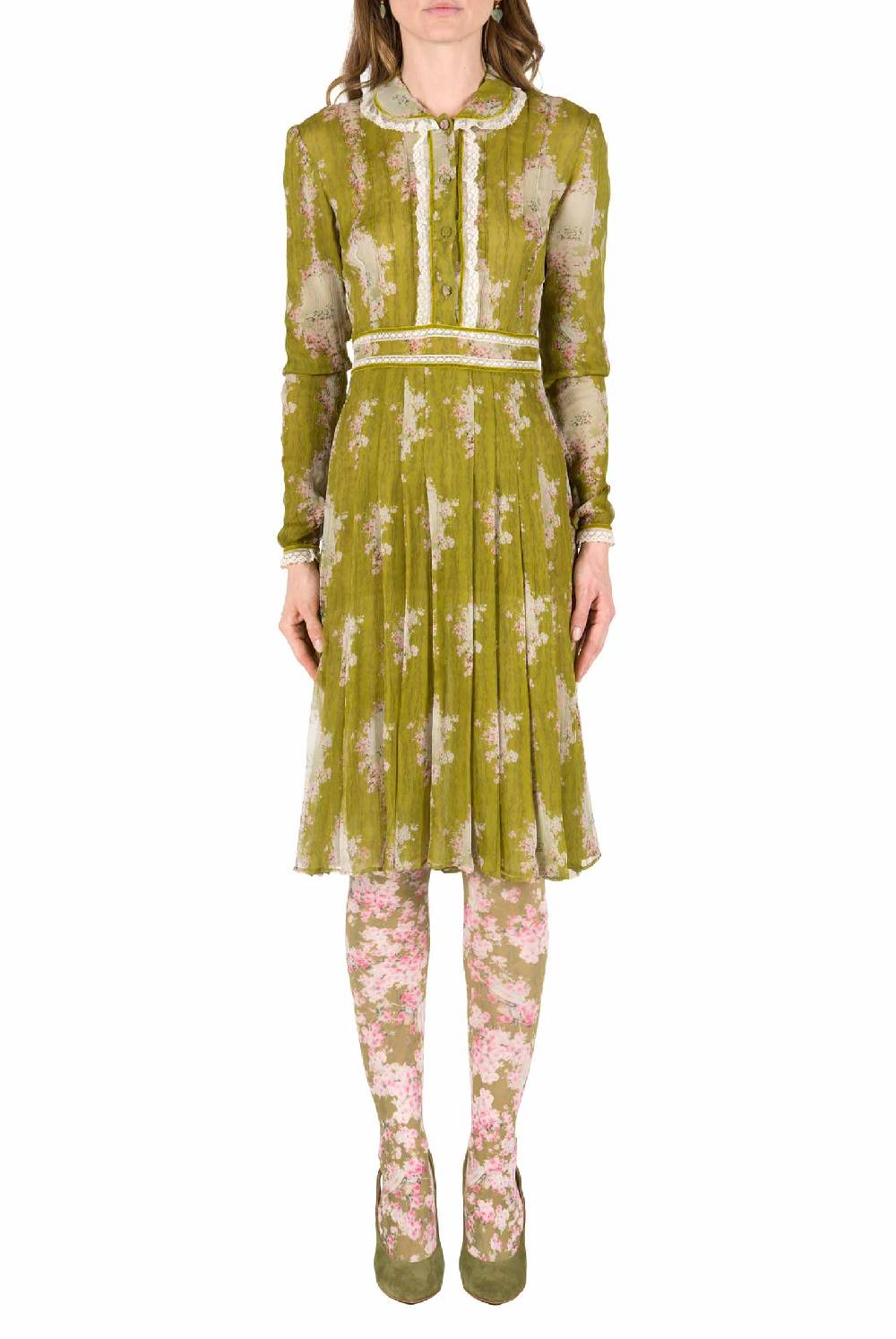 Luisa Beccaria Cerchio Di Rose Abito In Chiffon Girocollo Offerta San Valentino