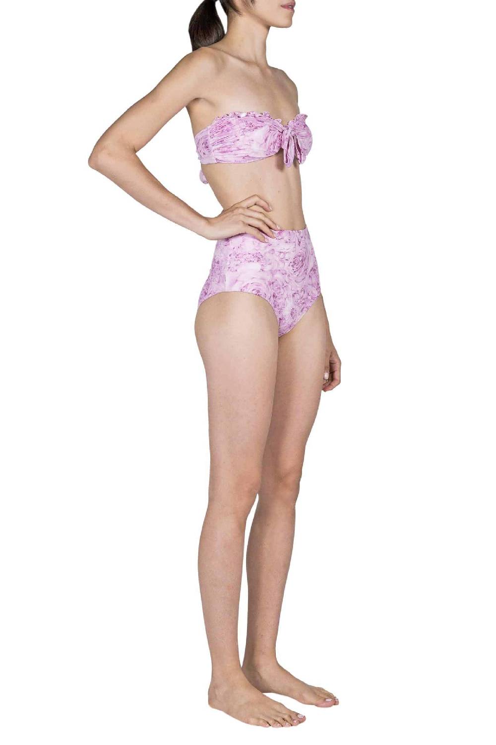 Luisa Beccaria Fascia E Vita Alta Slip Bikini Rose Rosa Online Outlet