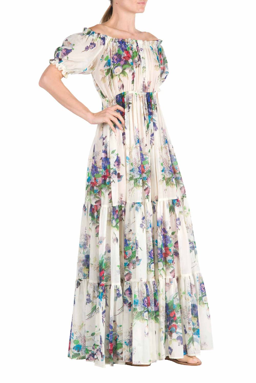 Luisa Beccaria Abito stampato con bouquet floreale Lightning offer