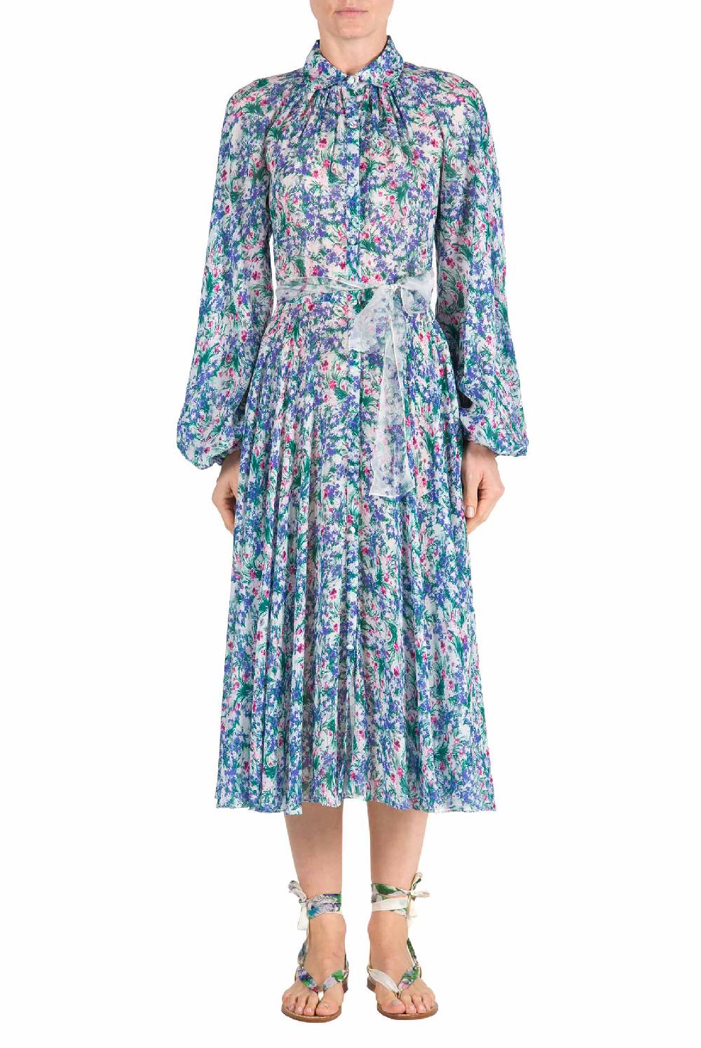 Luisa Beccaria Abito in georgette Carla Maria con stampa floreale Bestseller