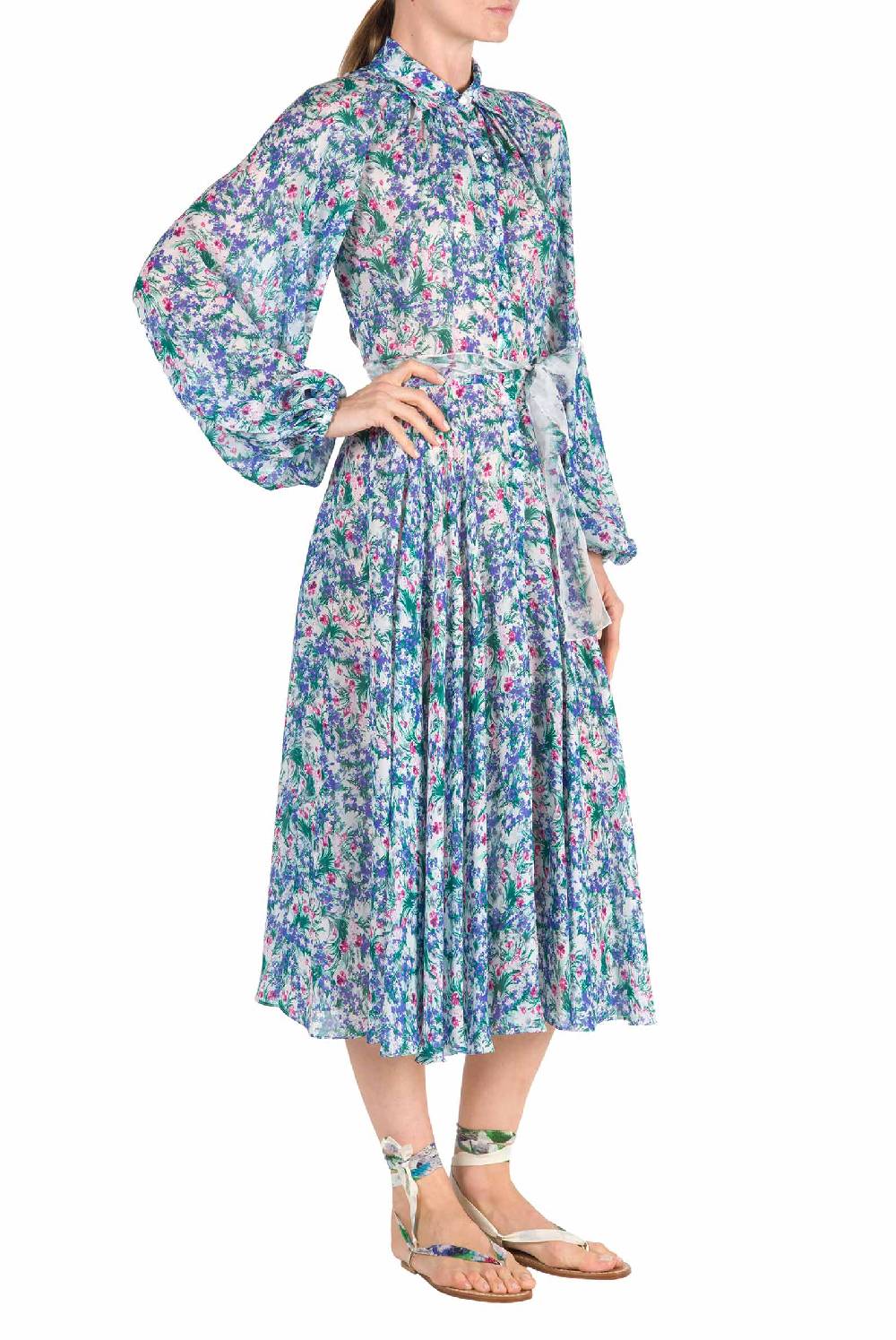 Luisa Beccaria Abito in georgette Carla Maria con stampa floreale Bestseller
