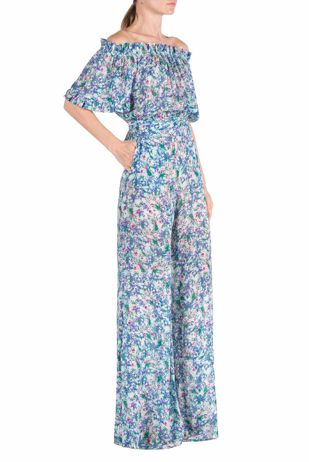 Luisa Beccaria Tuta in georgette con stampa floreale Comprane uno, ottenene uno gratis
