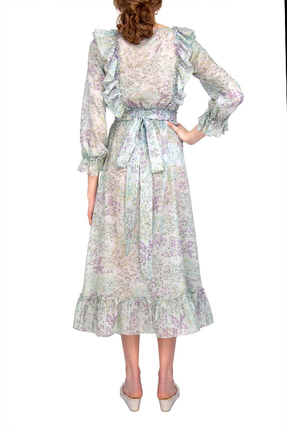 Luisa Beccaria Top in cotone stampato floreale Promozione temporanea