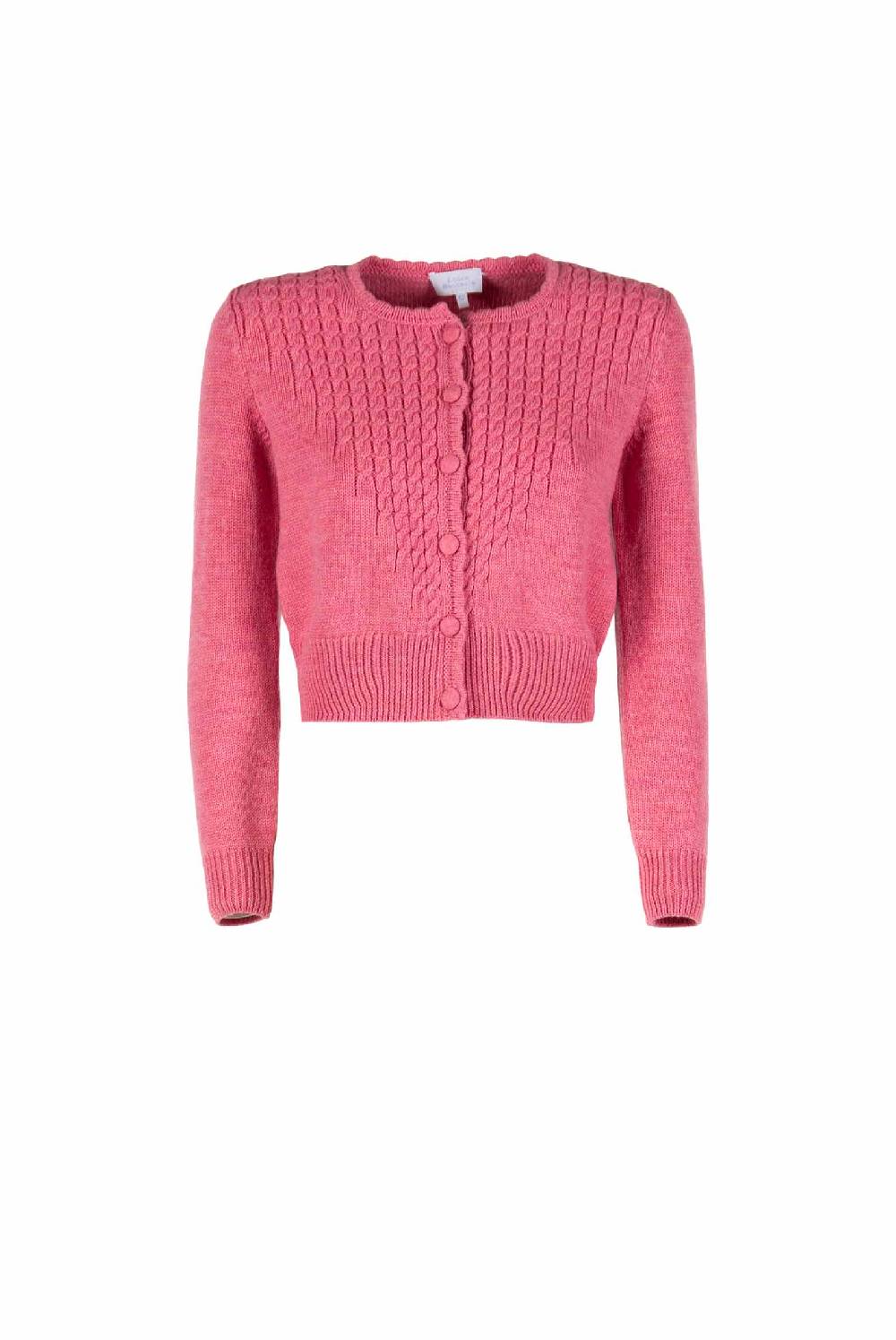 Luisa Beccaria Cardigan in maglia a trecce con bottoni 50% di sconto per tempo limitato
