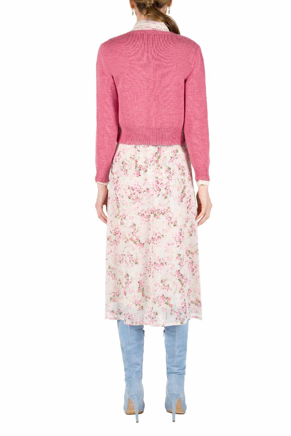 Luisa Beccaria Cardigan in maglia a trecce con bottoni 50% di sconto per tempo limitato