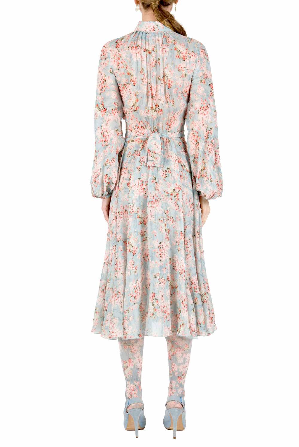 Luisa Beccaria Abito Carlamaria Georgette Cerchio Di Rose Promozione