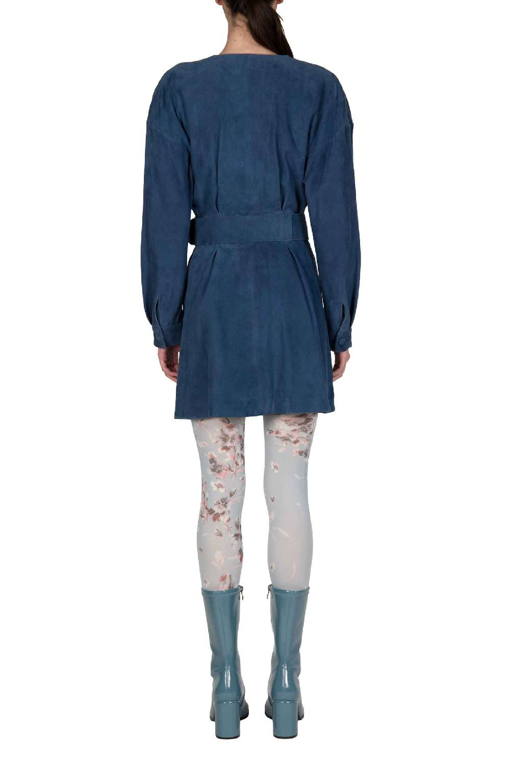 Luisa Beccaria Miniabito in pelle scamosciata Shopping Online