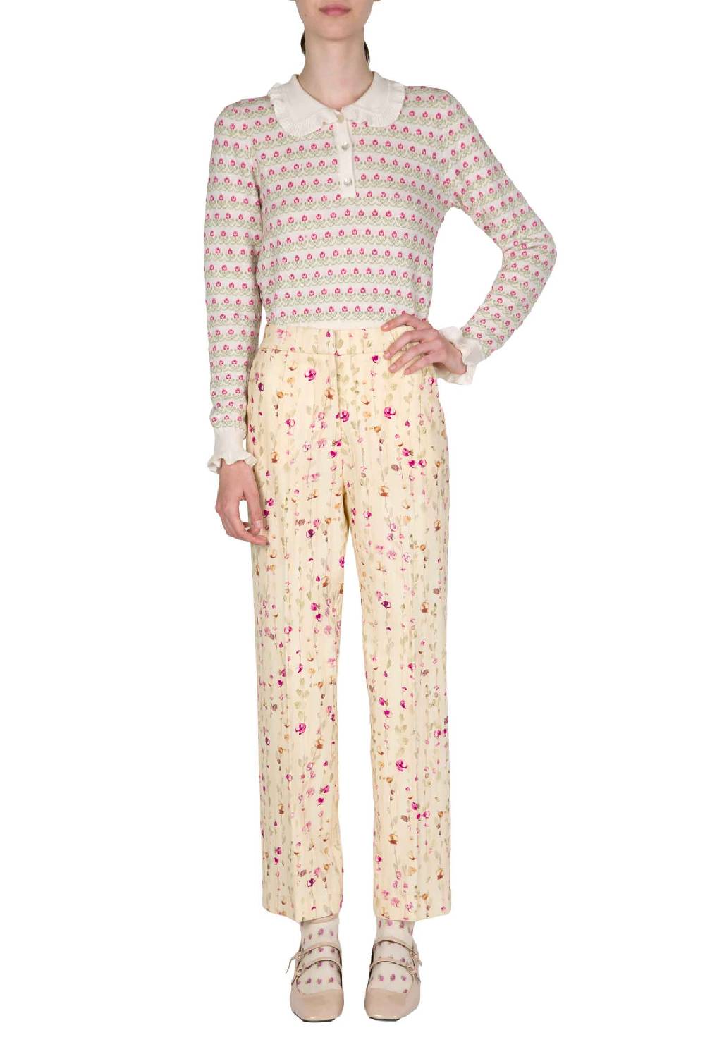 Luisa Beccaria Polo a fiori Offerta