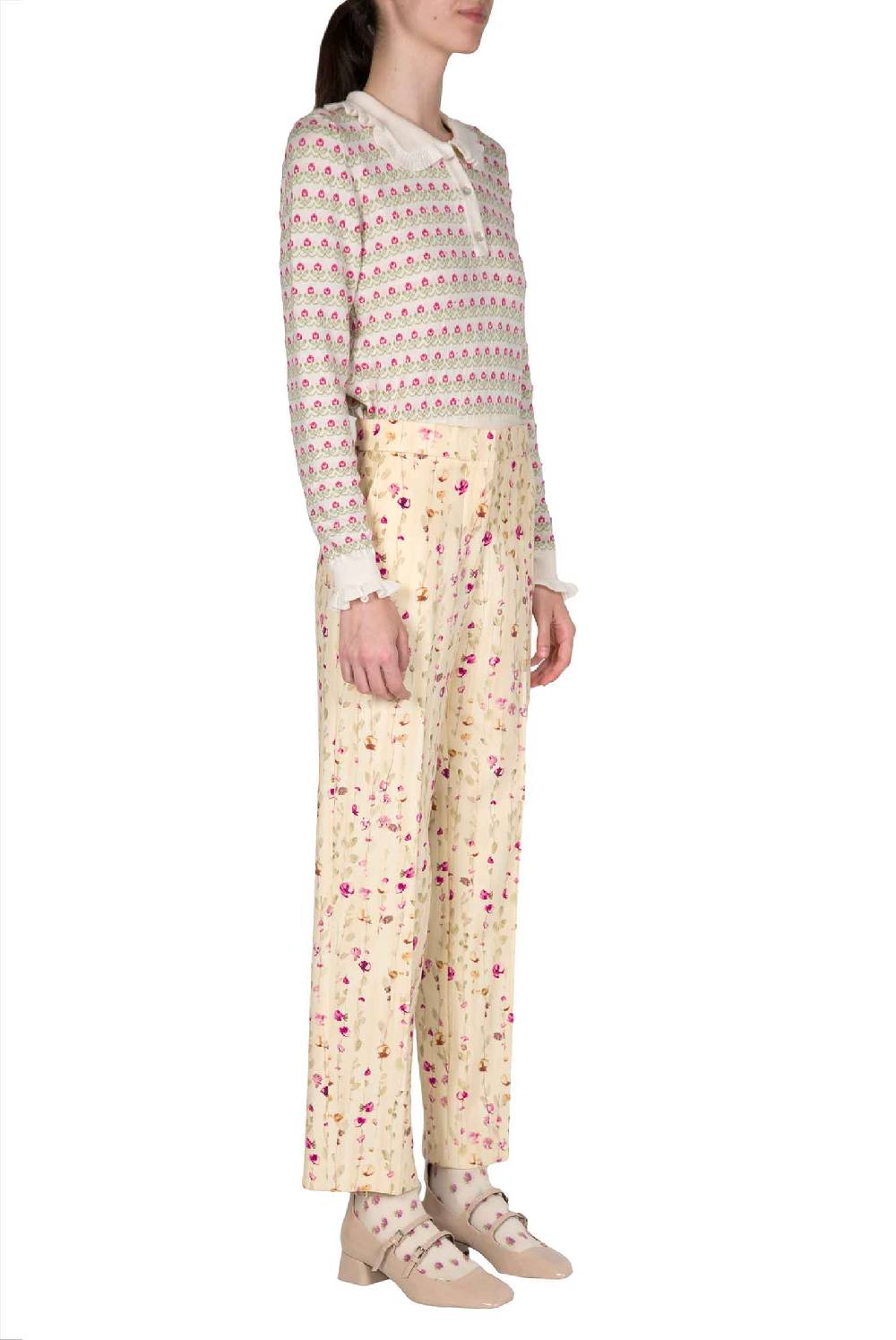 Luisa Beccaria Polo a fiori Offerta