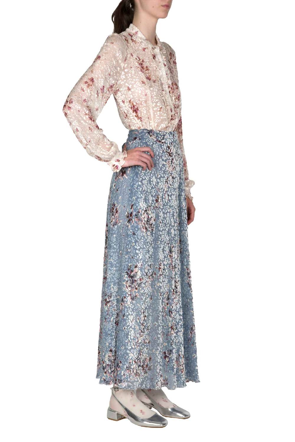 Luisa Beccaria Camicia Dèvorè Stampa Flower Storm Saldi