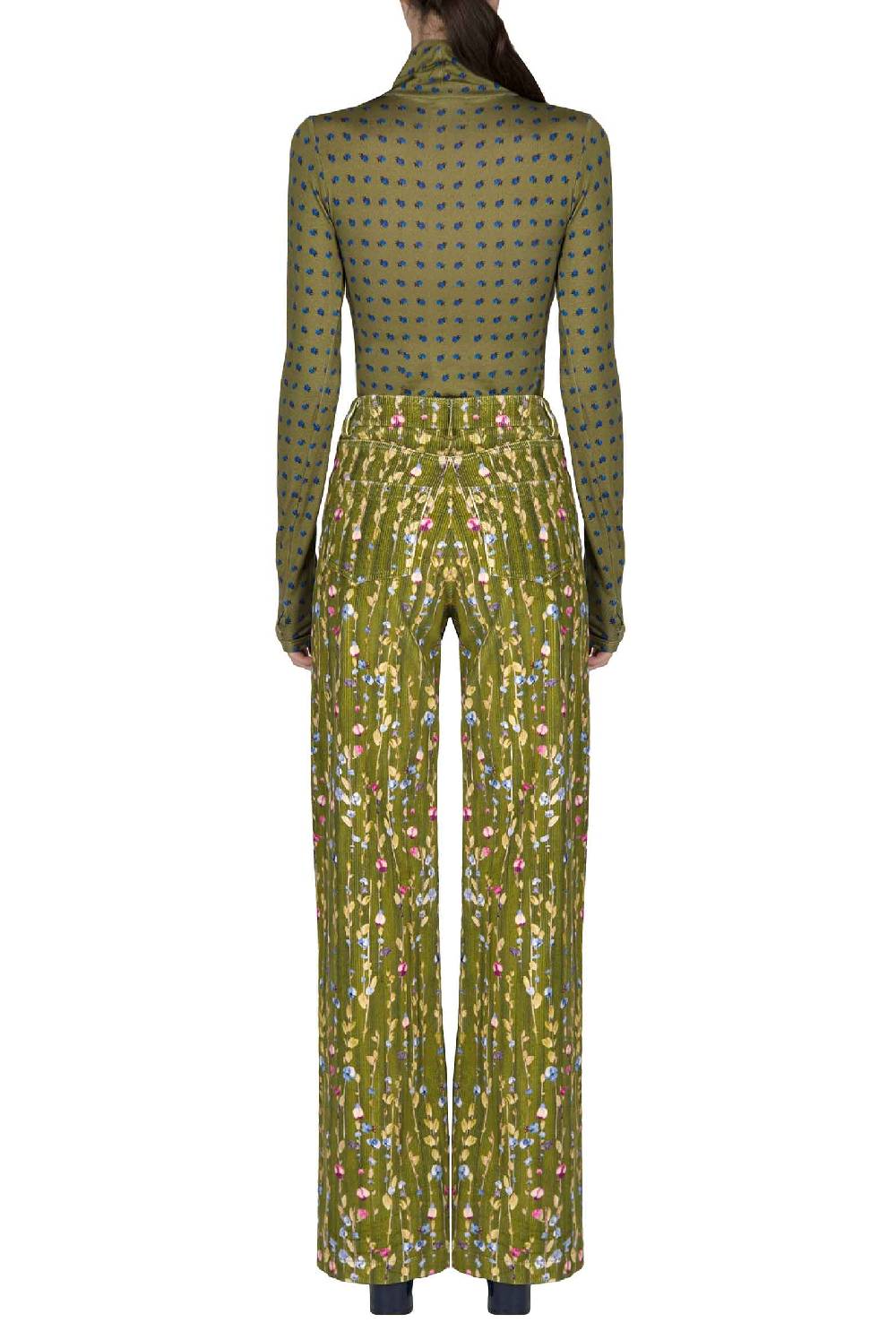 Luisa Beccaria Dolcevita in jersey verde Vintage Buds Nuova