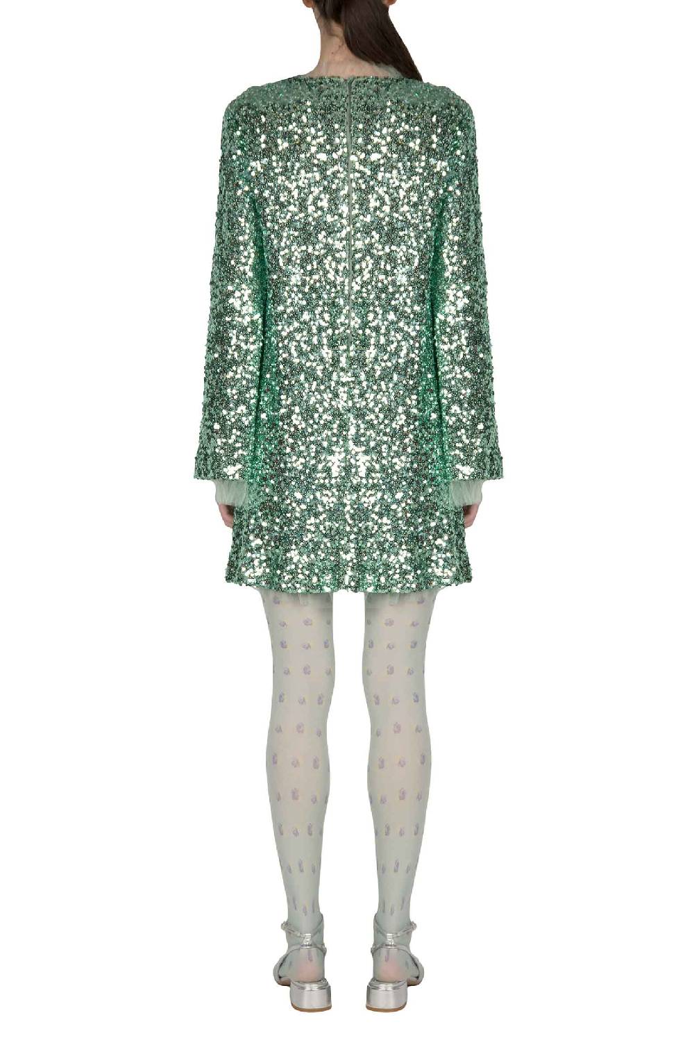 Luisa Beccaria Miniabito con paillettes color menta Grande vendita