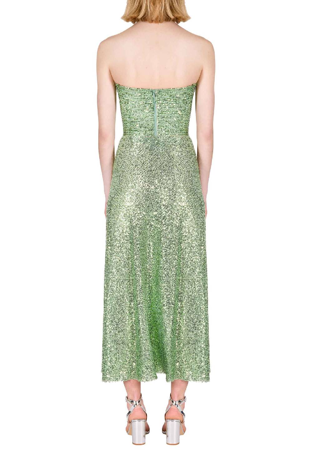 Luisa Beccaria Gonna con paillettes verde salvia Offerta Pasqua