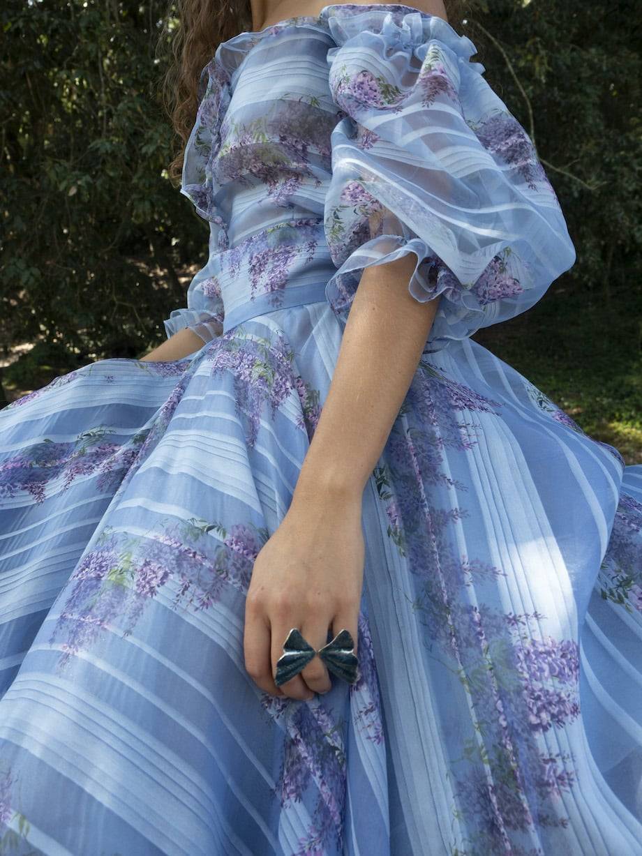 Luisa Beccaria Gonna in organza stampata Offerte stagionali