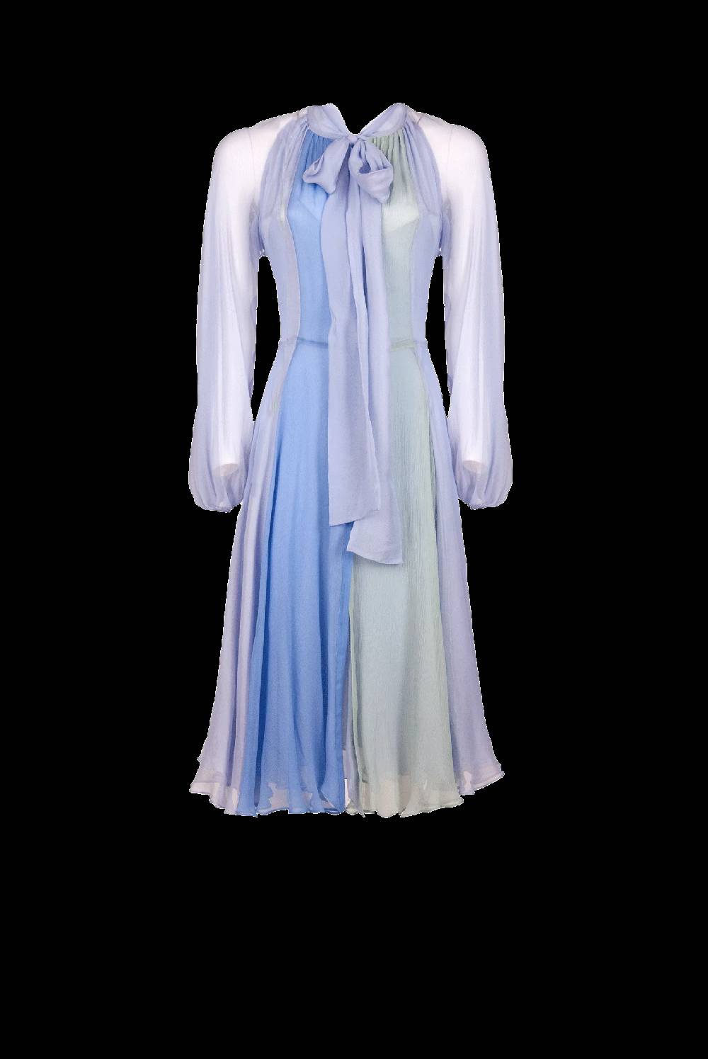 Luisa Beccaria Abito Corto In Chiffon Tricolore Con Fiocco Offerte giornaliere