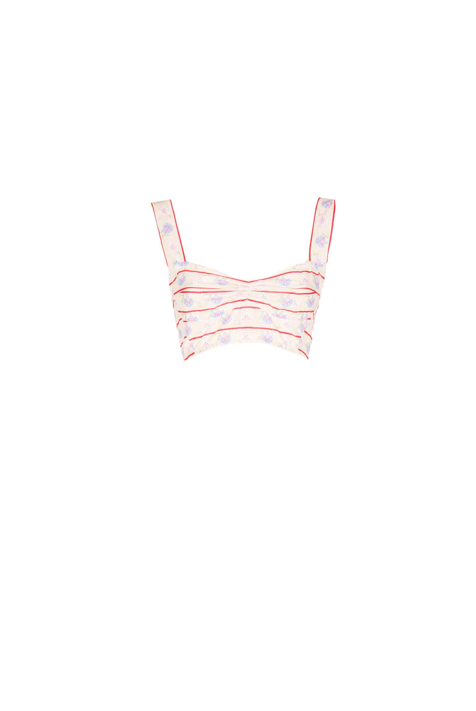 Luisa Beccaria Reggiseno in cotone stampato a fiori Gilly Offerte speciali