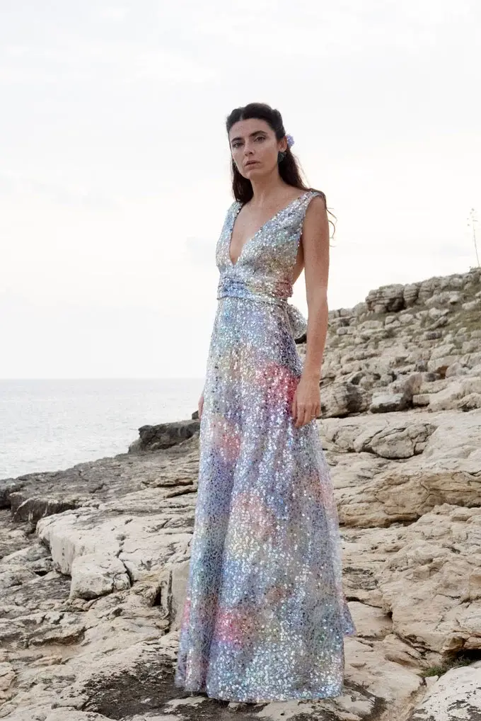 Luisa Beccaria Abito in Paillettes Degradè di Lucilla Sconti VIP