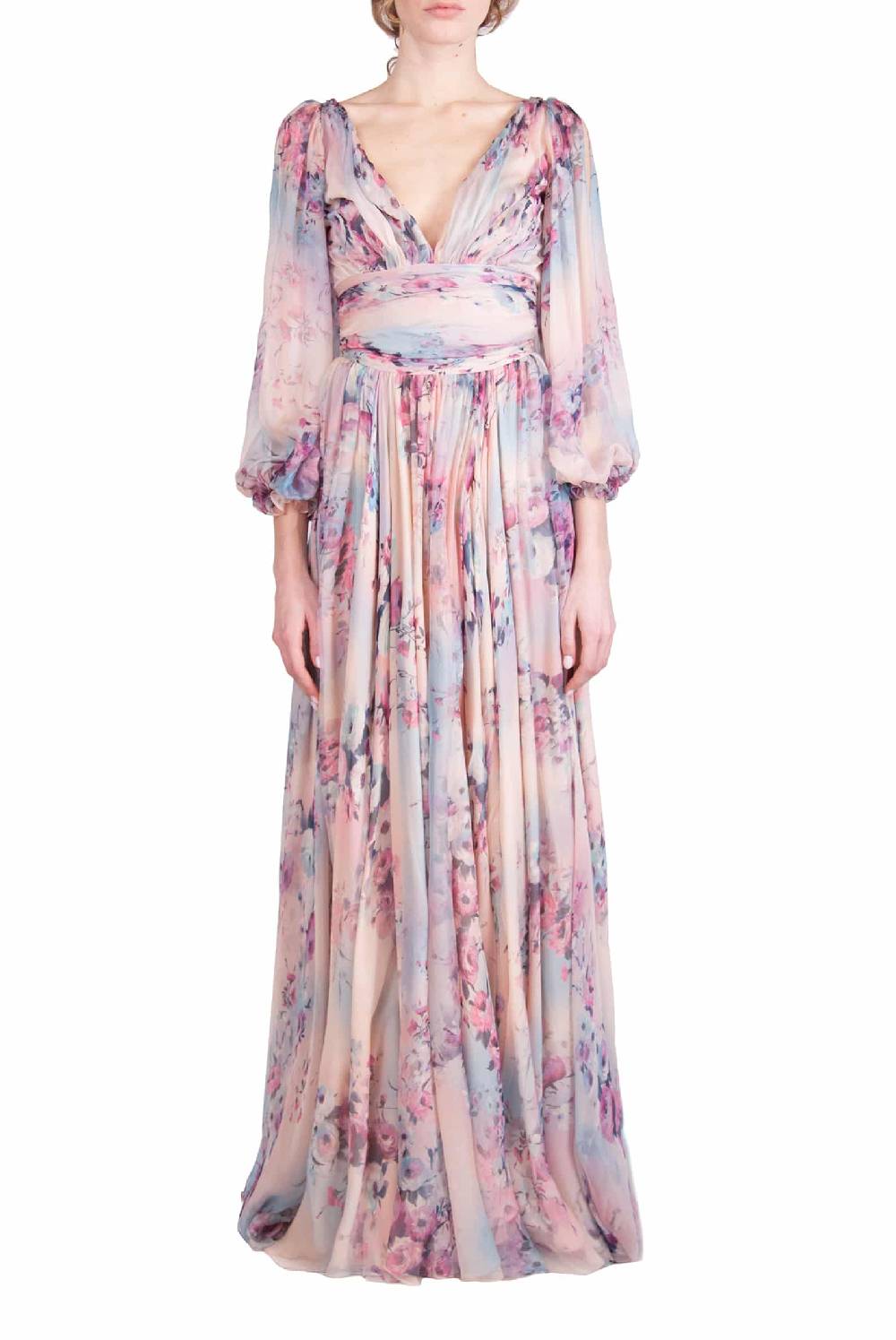 Luisa Beccaria Abito in chiffon stampato di Lucrezia Super Saving Price