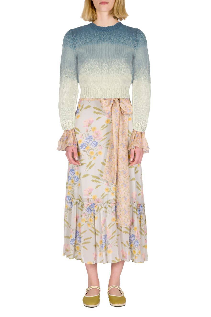 Luisa Beccaria Maglia Mohair Blu Sfumato Promozione temporanea