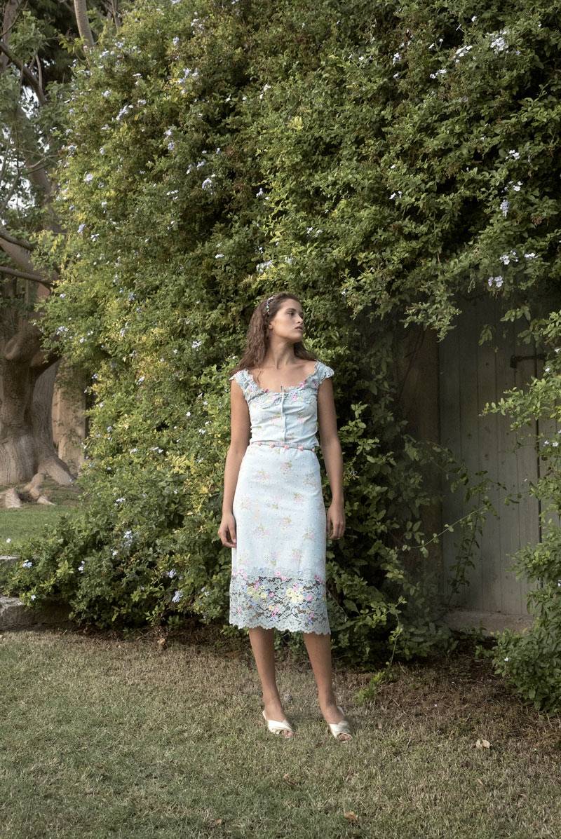 Luisa Beccaria Gonna in misto cotone con finiture in pizzo Fino al 50% di sconto