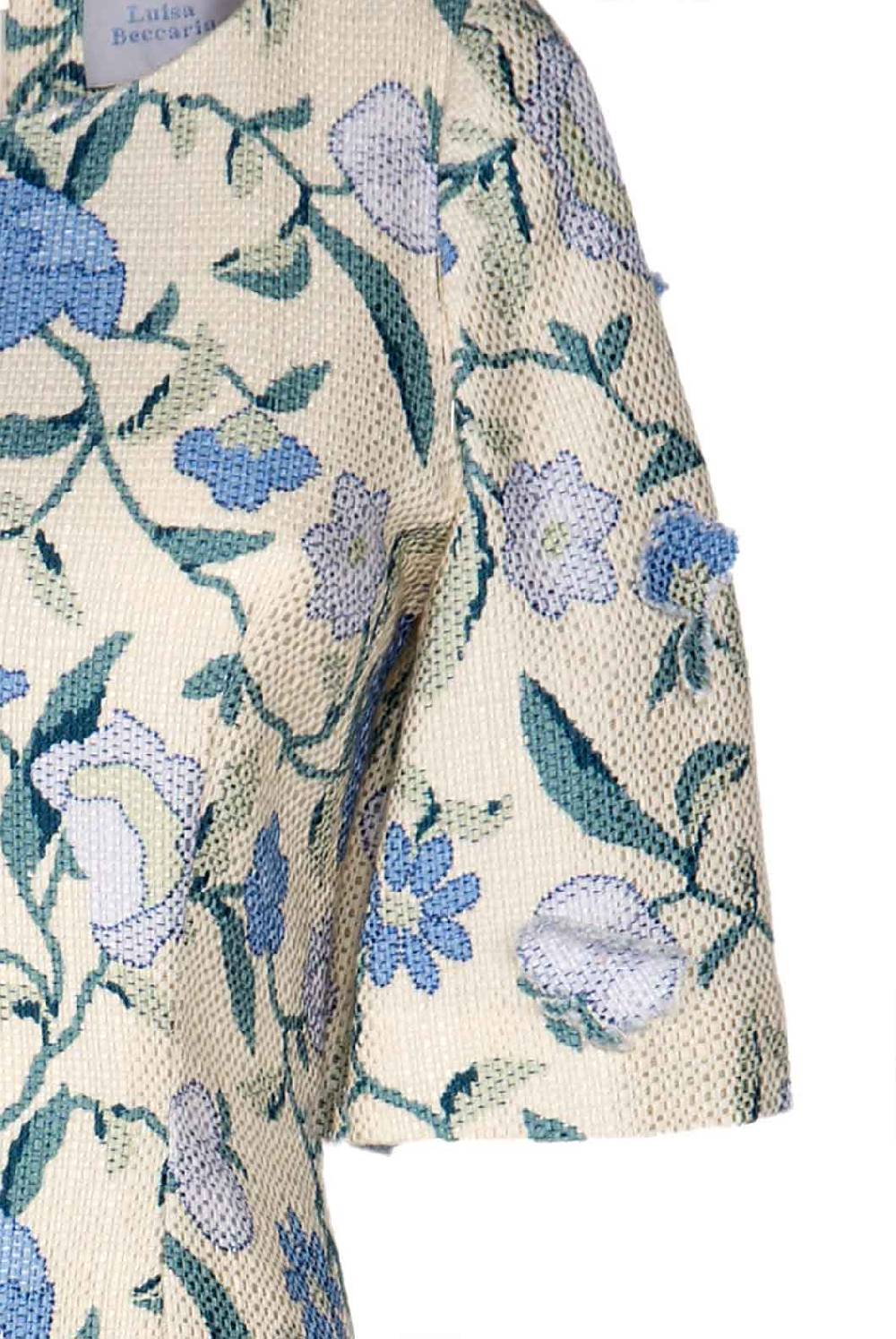 Luisa Beccaria Abito dritto in jacquard fiori di campo Consegna Veloce