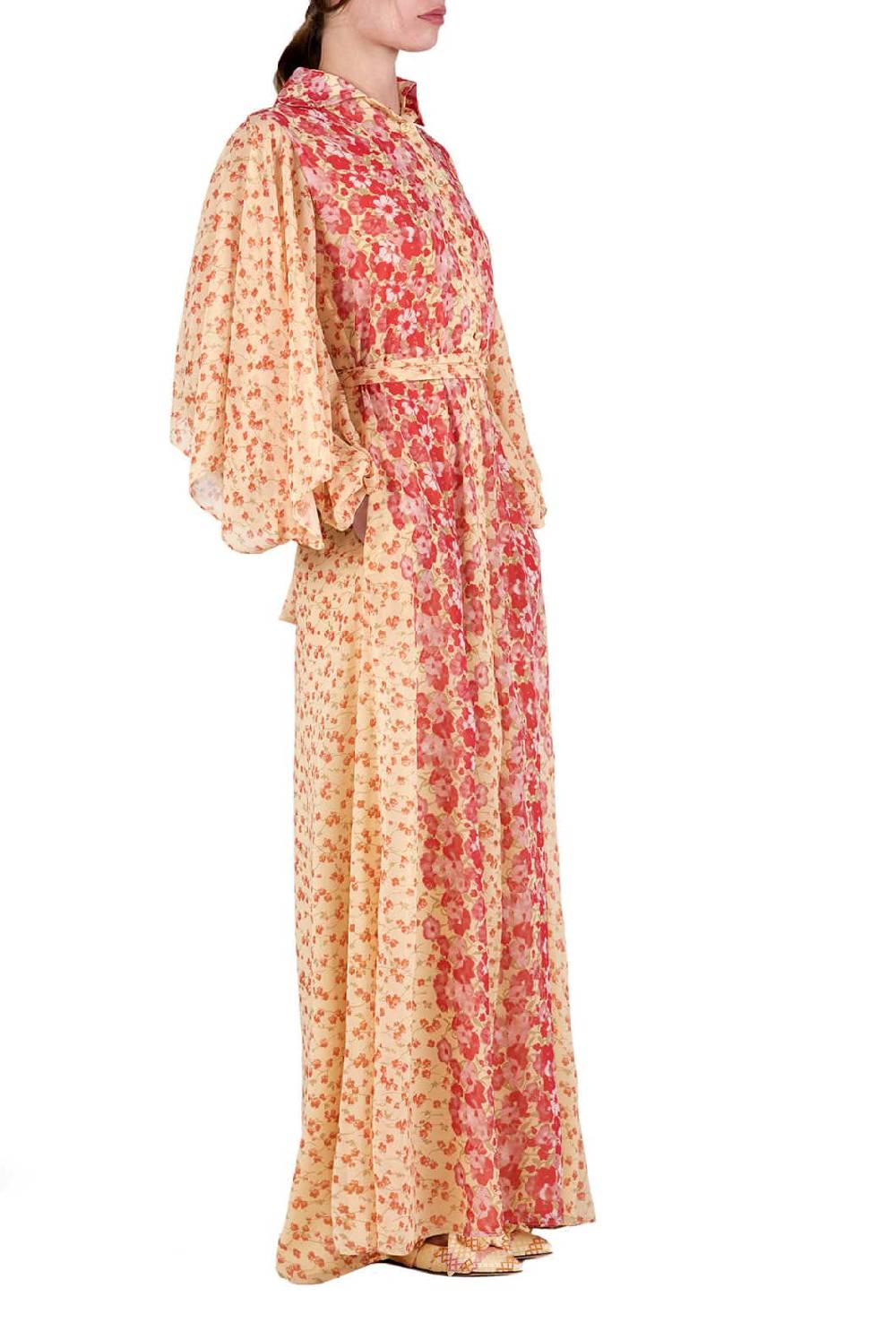 Luisa Beccaria Caftano in georgette floreale Outlet
