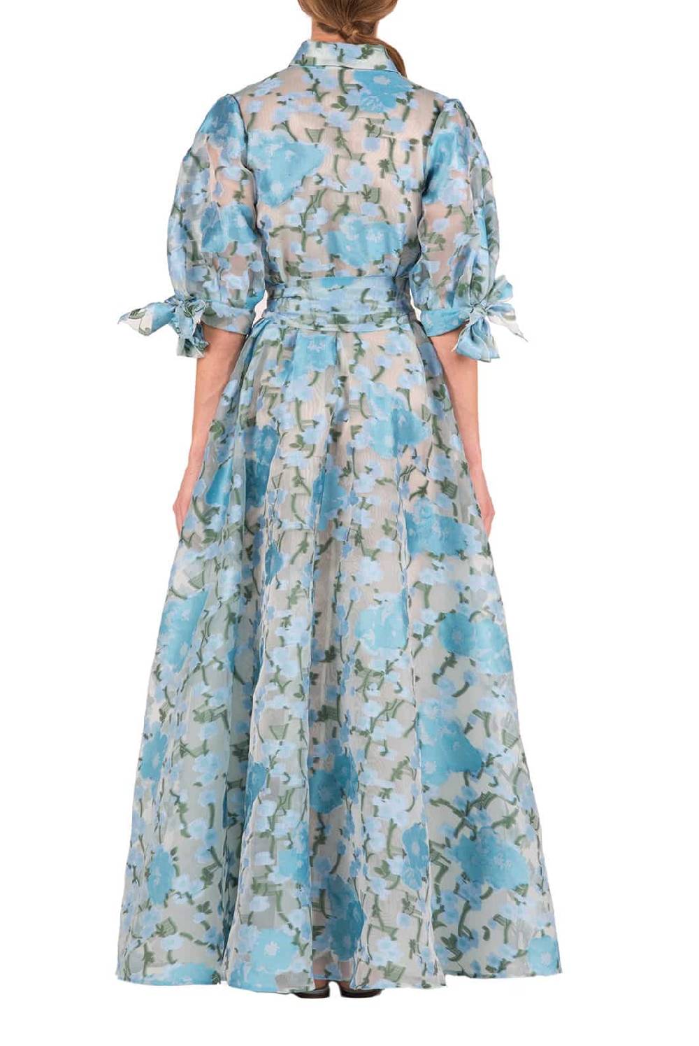 Luisa Beccaria Chemisier in organza con riempimento floreale Saldi