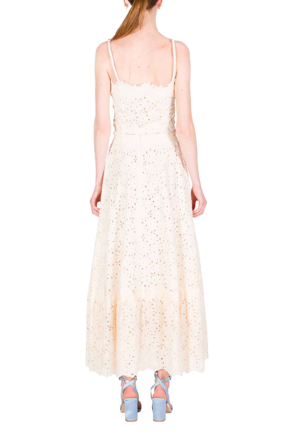 Luisa Beccaria Top con spalline sottili in pizzo floreale Vendite Flash