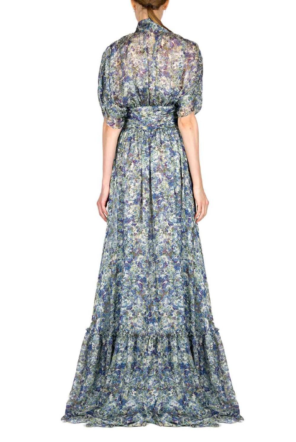 Luisa Beccaria Maxi abito in chiffon stampato Prezzo di fabbrica