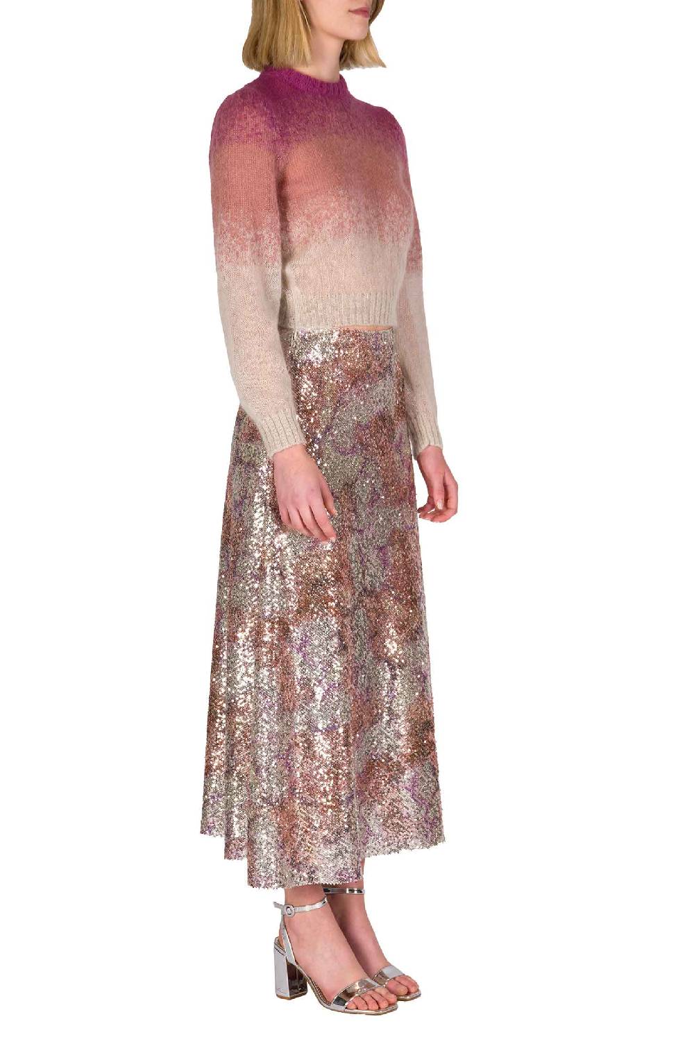 Luisa Beccaria Gonna con paillettes marmorizzate Offerta Pasqua