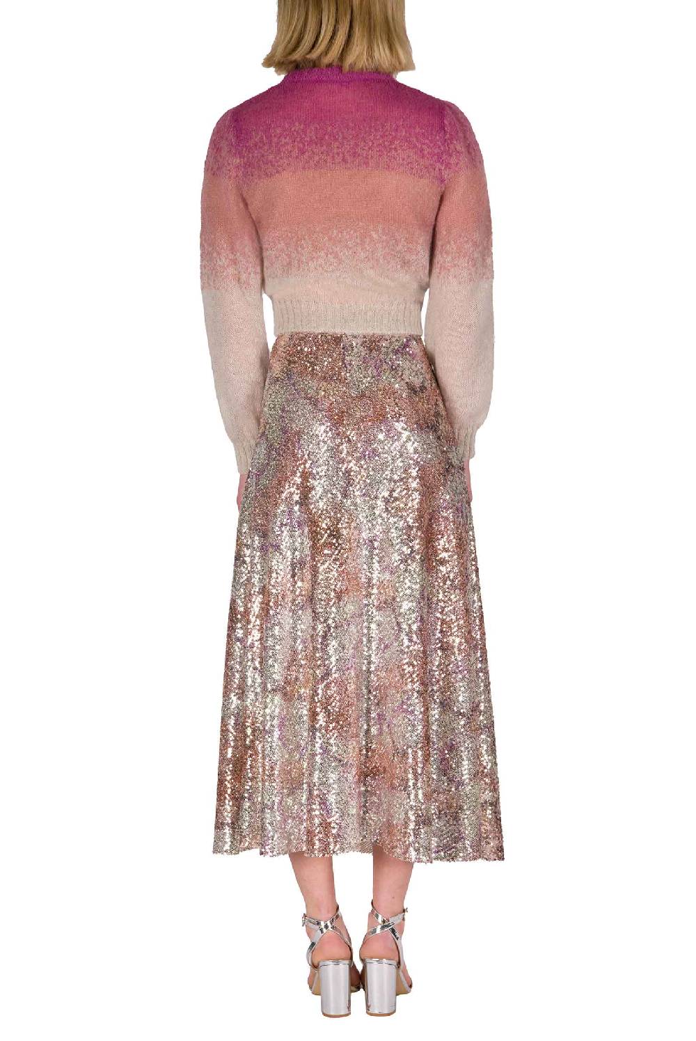 Luisa Beccaria Gonna con paillettes marmorizzate Offerta Pasqua