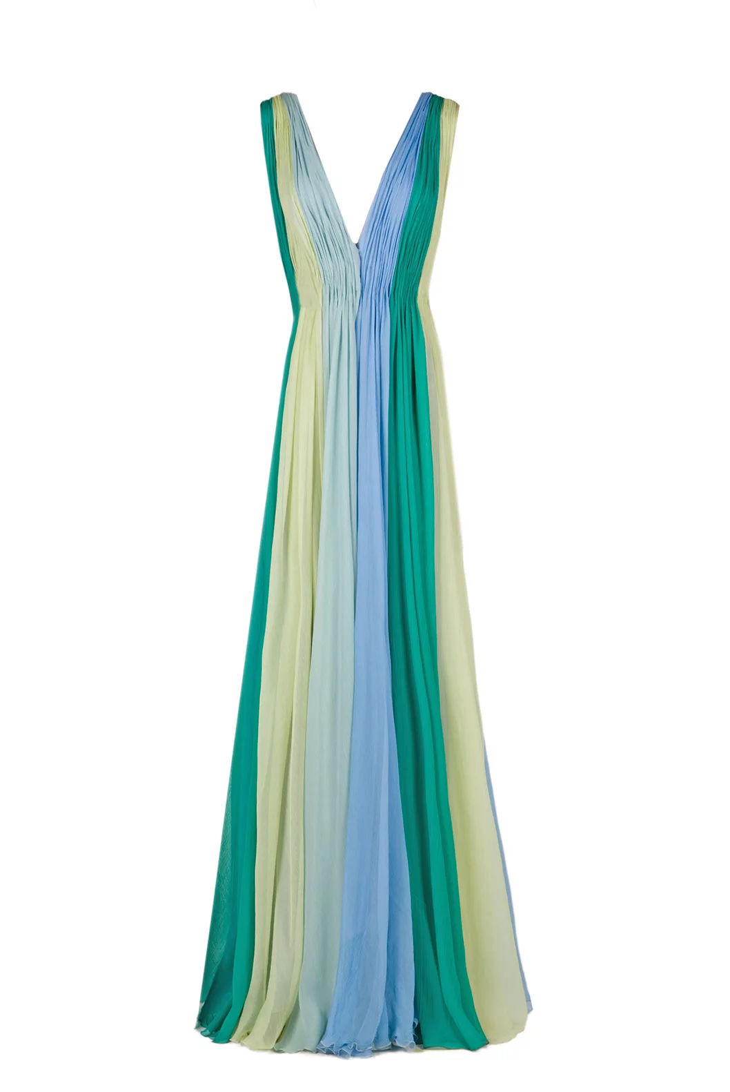 Luisa Beccaria Maxi abito in chiffon multicolore Latest fashion