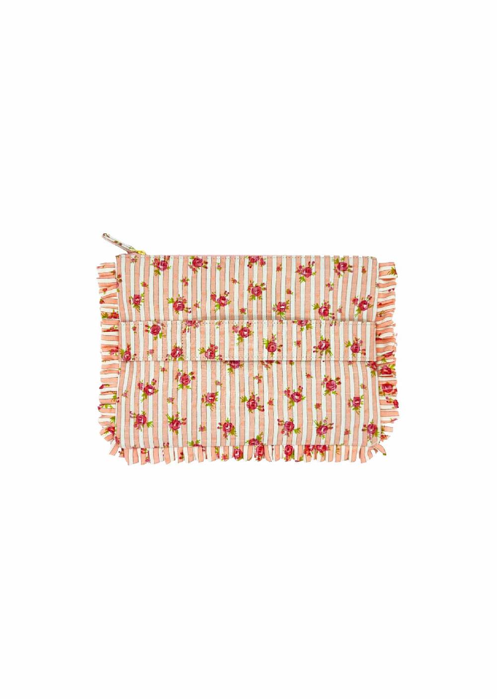 Luisa Beccaria Pochette Piccola a Mano Rose Rigate Rosa Prezzo basso