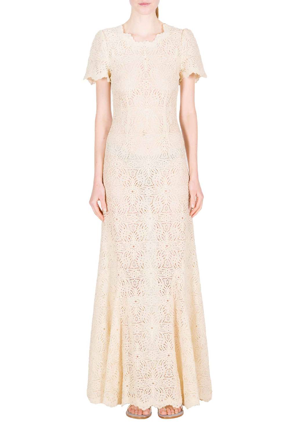 Luisa Beccaria Abito lungo in pizzo Super Saving Price