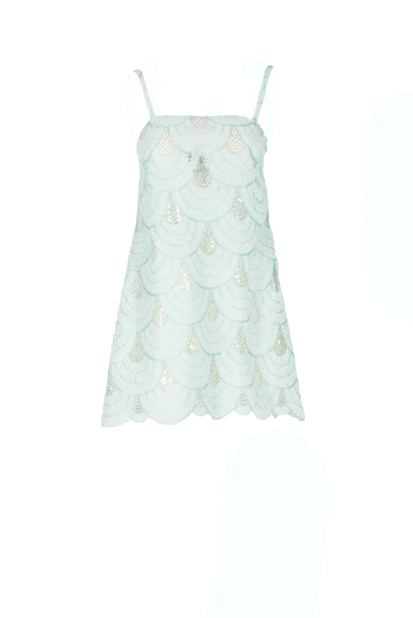 Luisa Beccaria Mini abito in tulle con paillettes Latest stili