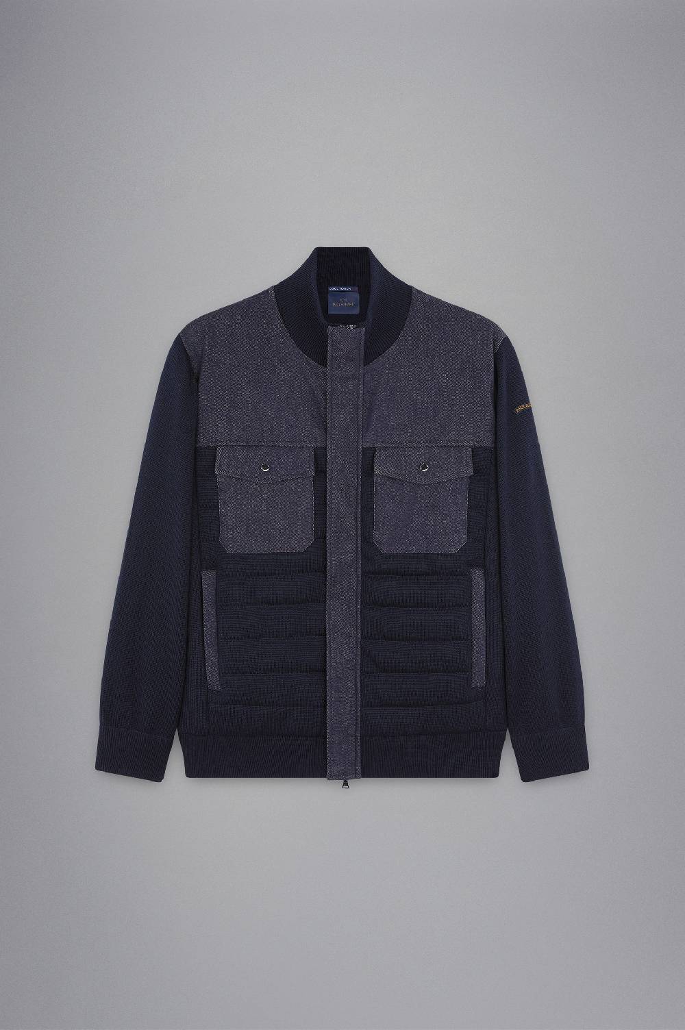 Paul & Shark Maglia Hybrid in lana e denim Paul & Shark Vendita Economica