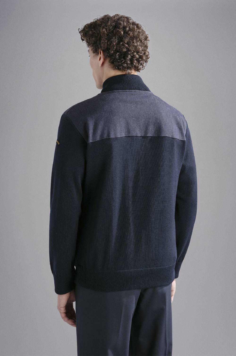 Paul & Shark Maglia Hybrid in lana e denim Paul & Shark Vendita Economica