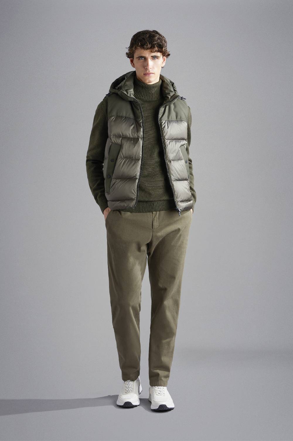 Paul & Shark Gilet Hybrid in nylon cangiante e tessuto tecnico Paul & Shark Vendite Flash