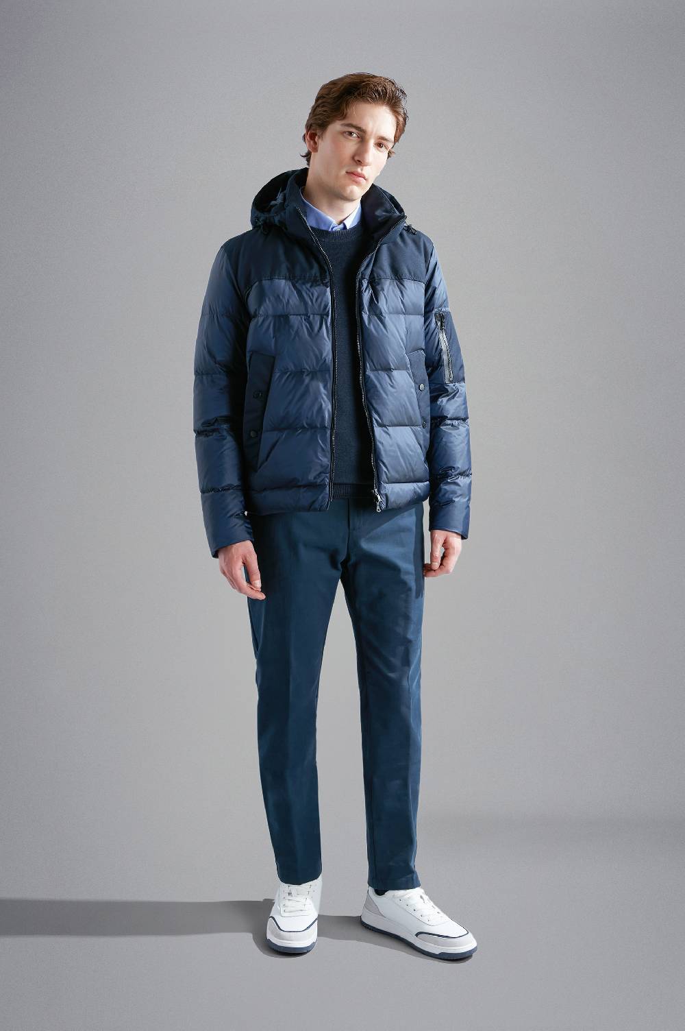Paul & Shark Piumino Hybrid in nylon cangiante e tessuto tecnico Paul & Shark Italy