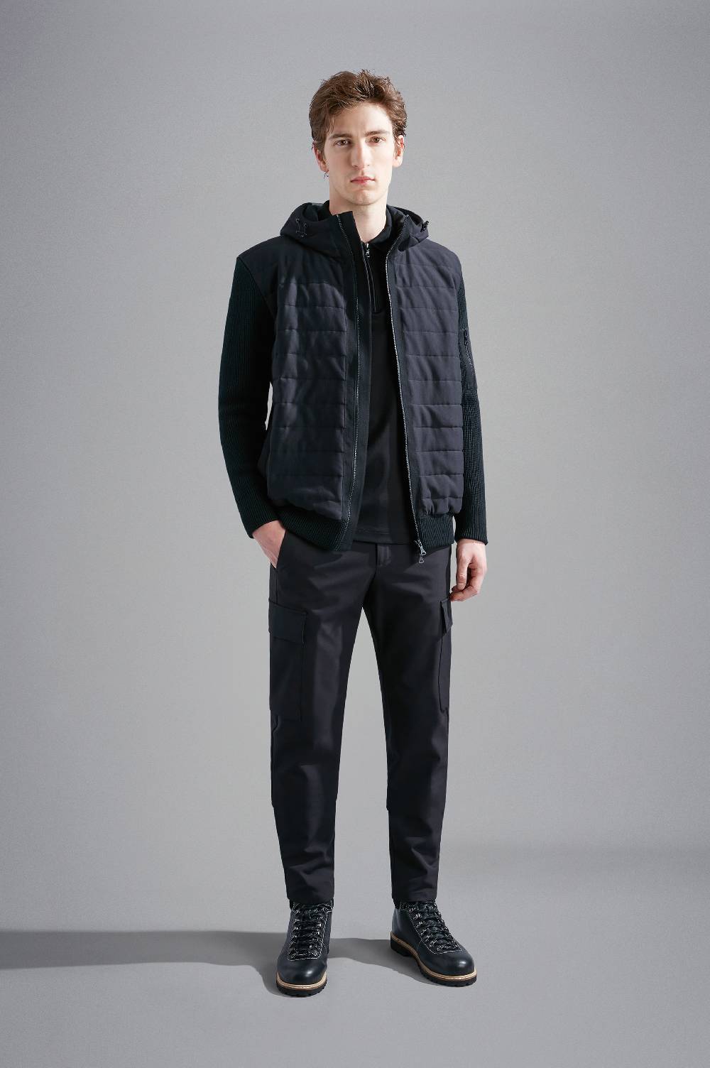 Paul & Shark Maglia Hybrid in lana e cotone trapuntato Paul & Shark In Linea