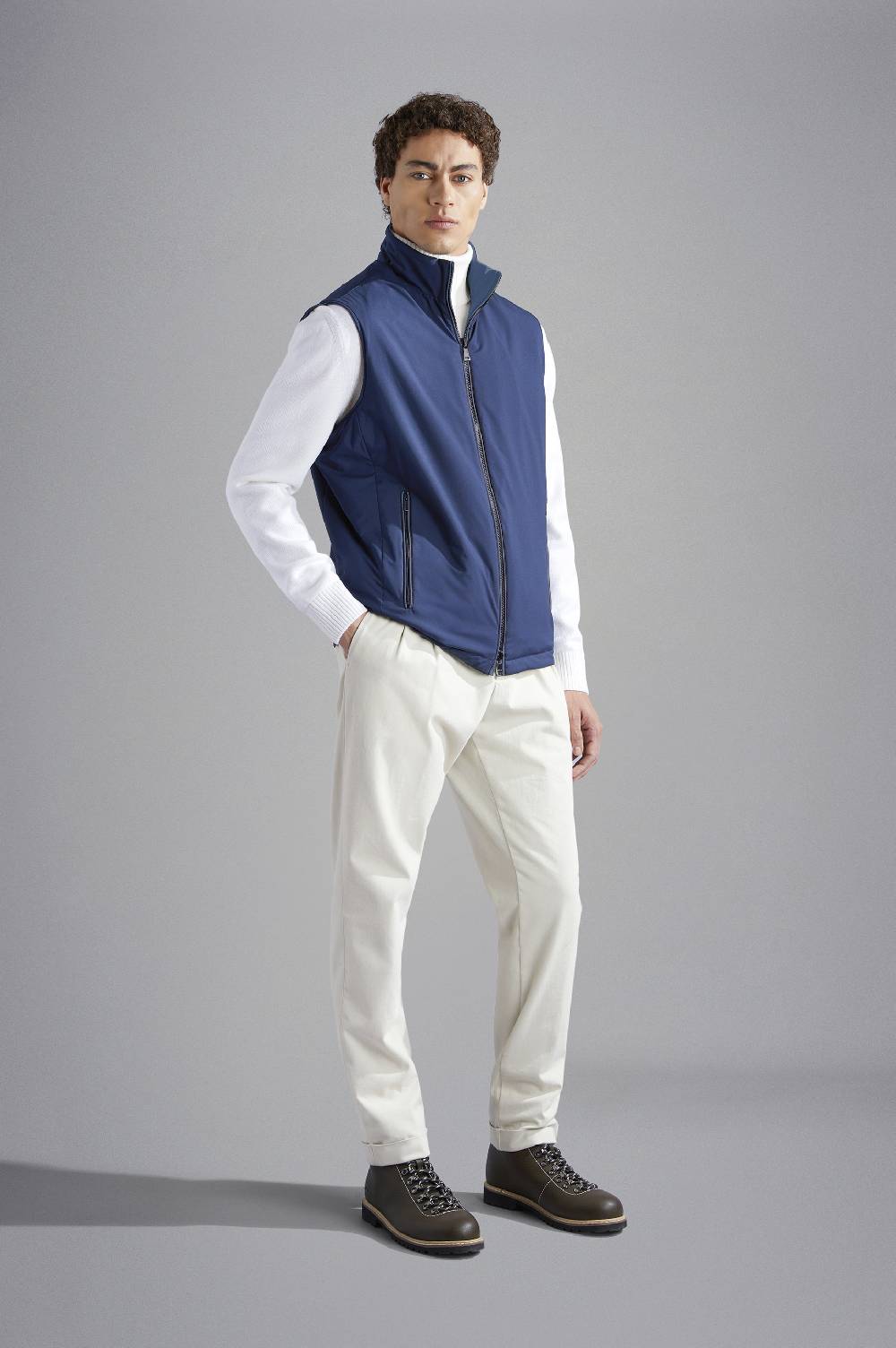 Paul & Shark Gilet double face in Typhoon Platinum Paul & Shark I Più Venduti