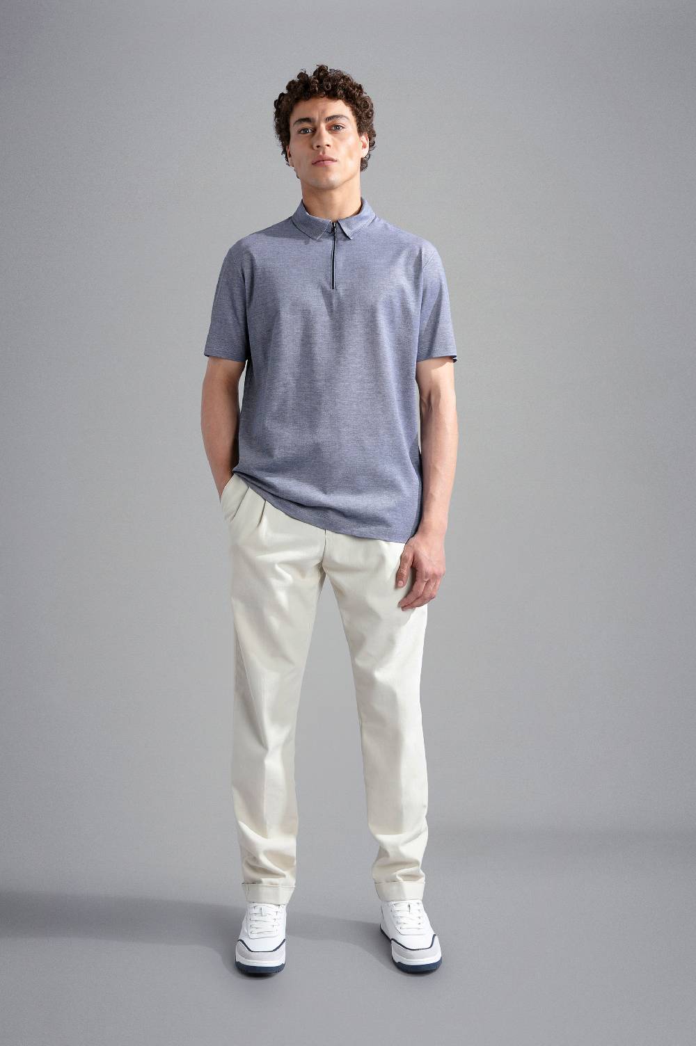 Paul & Shark Polo in cotone piqué con zip Paul & Shark Fino Al -60%