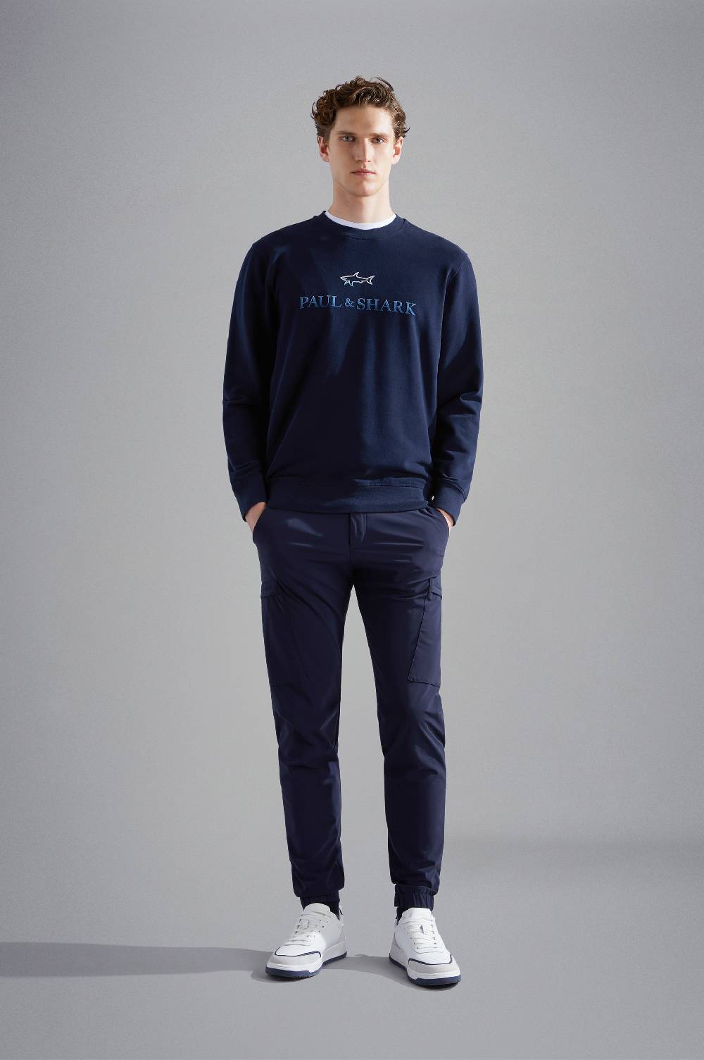 Paul & Shark Felpa in cotone con stampe Paul & Shark Affare Del Giorno