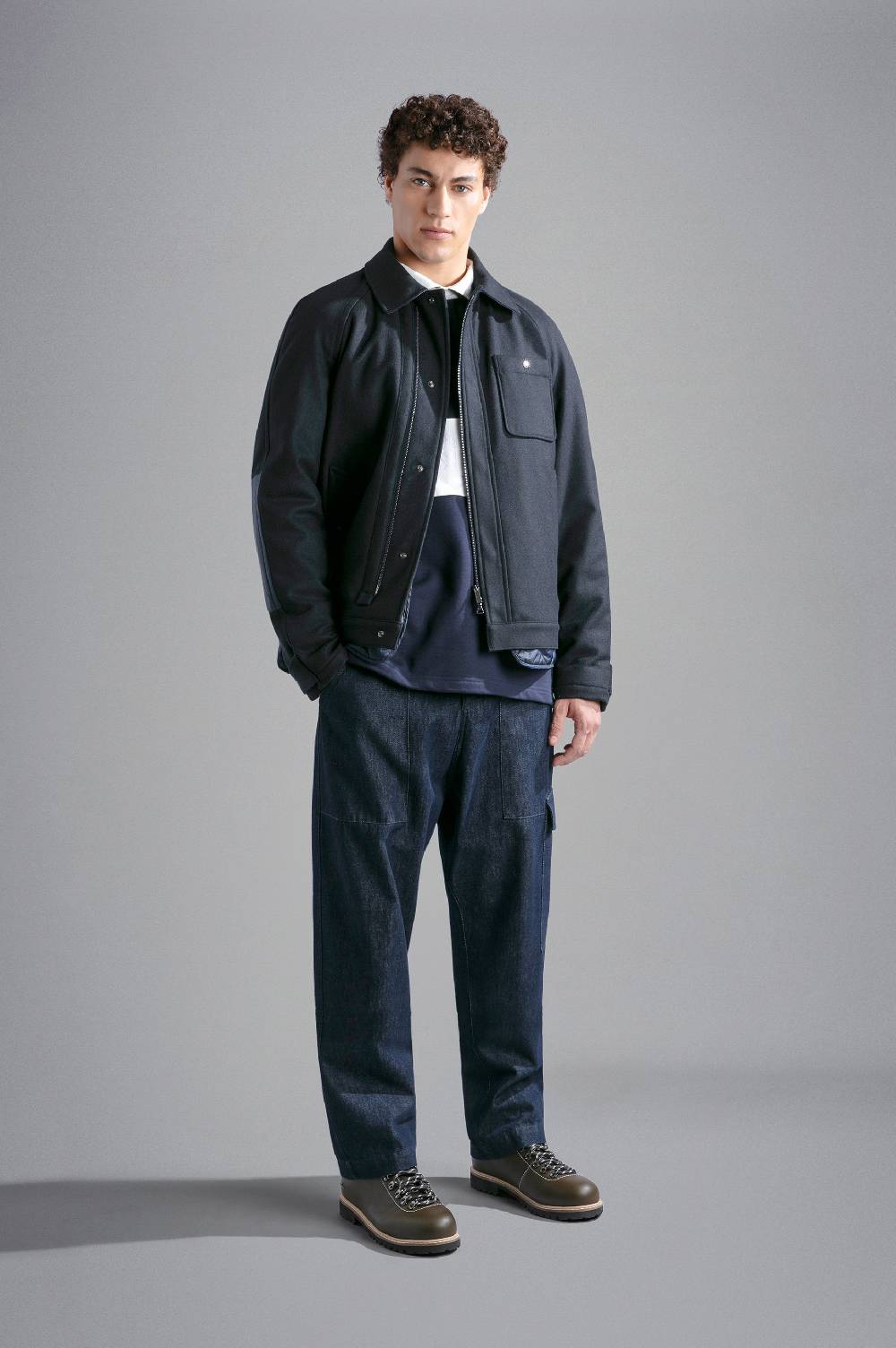 Paul & Shark Polo in cotone Winter Fleece con ricamo Paul & Shark Prezzo Ridotto