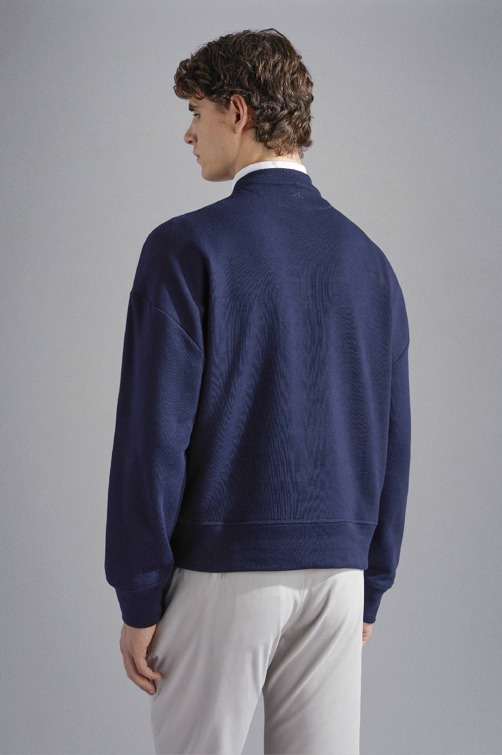 Paul & Shark Felpa in cotone Winter Fleece con stampa Paul & Shark Sottocosto