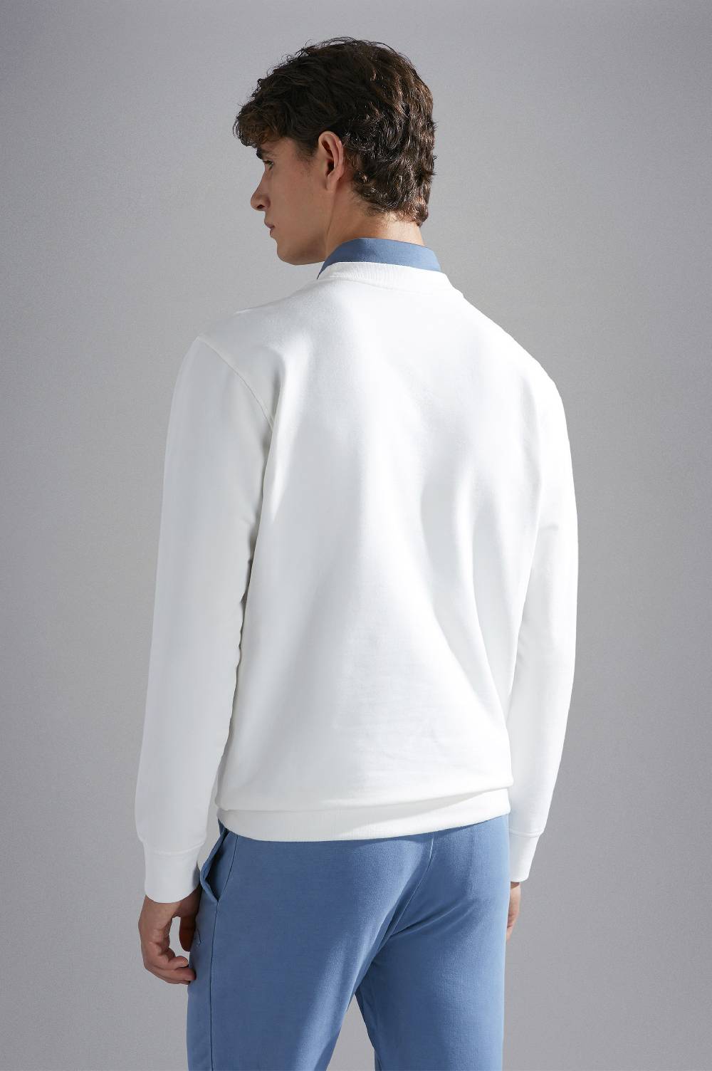 Paul & Shark Felpa in cotone con stampe Paul & Shark Sconto