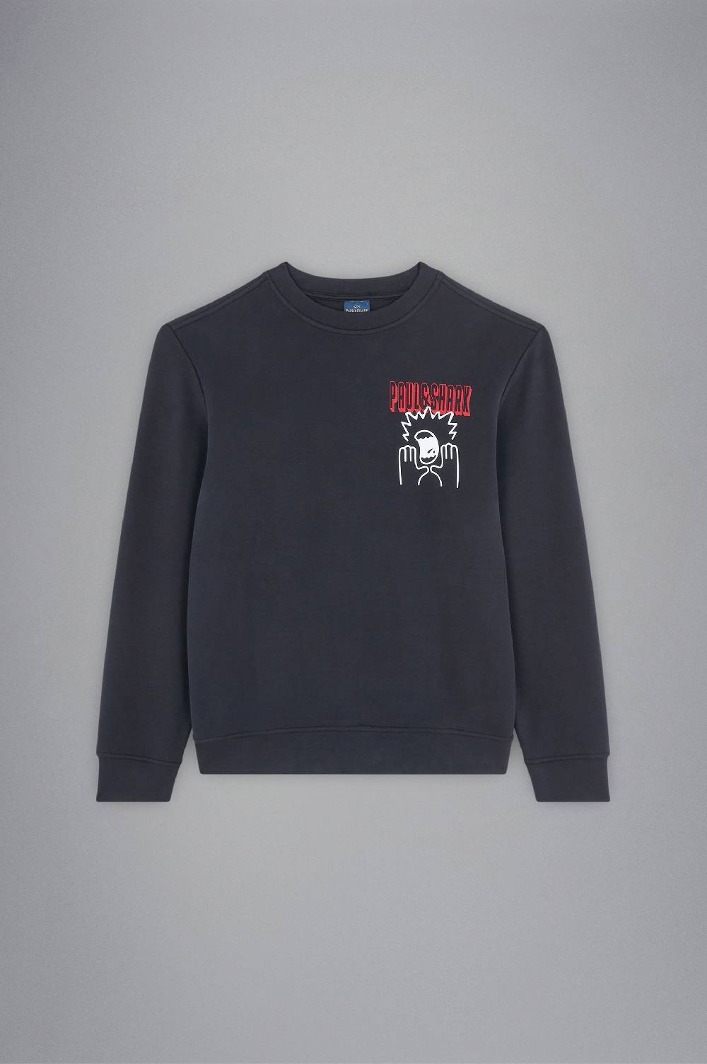 Paul & Shark Felpa in cotone Soft Active Fleece con stampe Paul & Shark Offerte