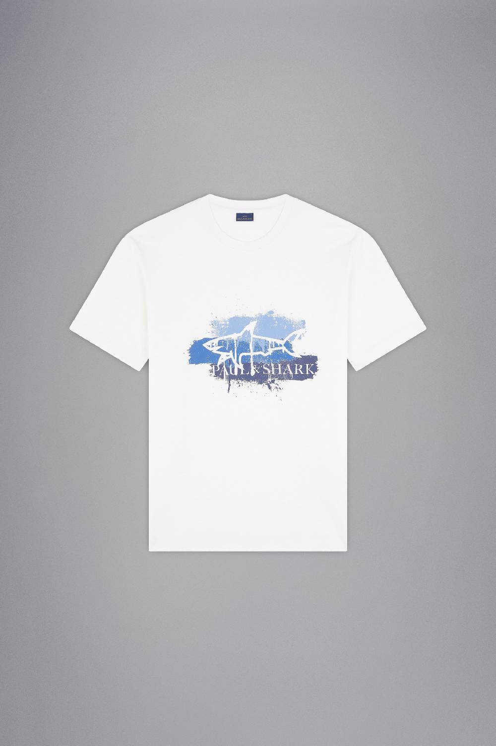 Paul & Shark T-shirt in cotone con stampa spray Paul & Shark In Vendita
