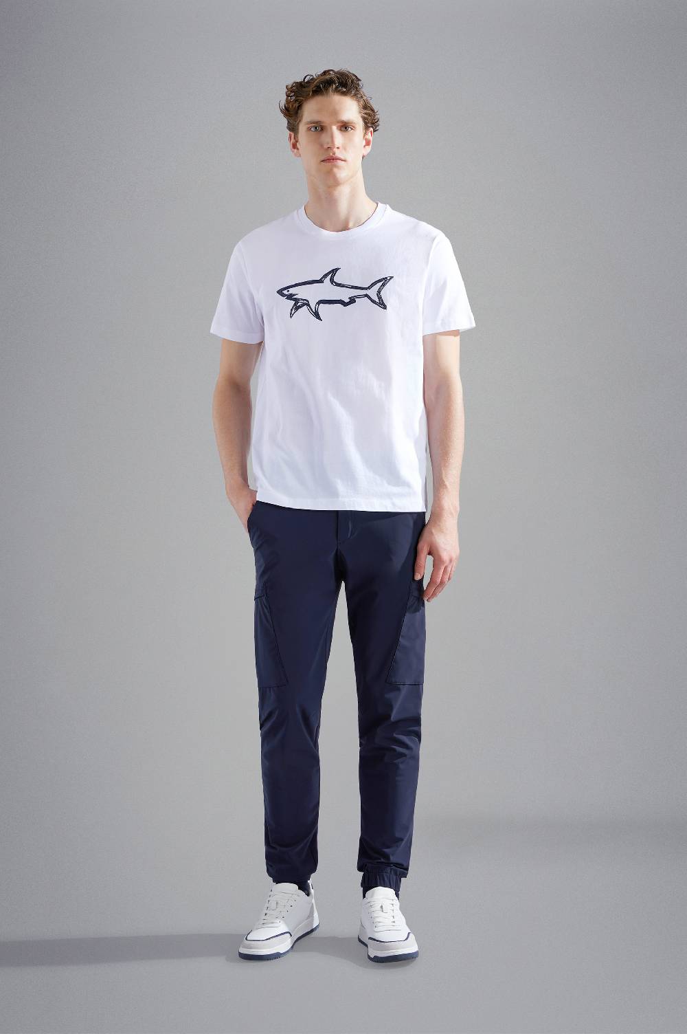 Paul & Shark T-shirt in cotone con stampa Paul & Shark Saldi Di Fabbrica