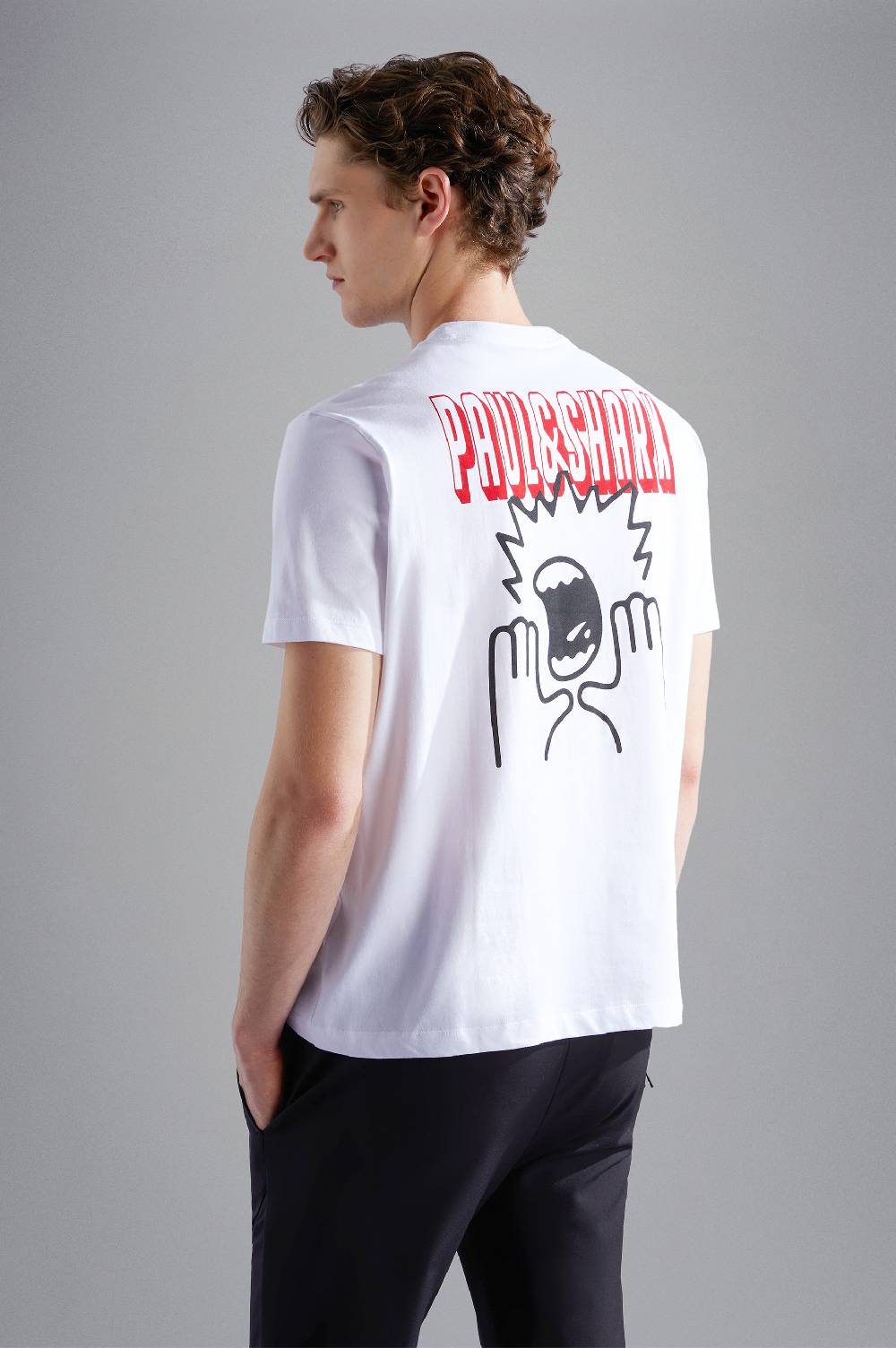 Paul & Shark T-shirt in cotone con stampe Paul & Shark Vendite Flash